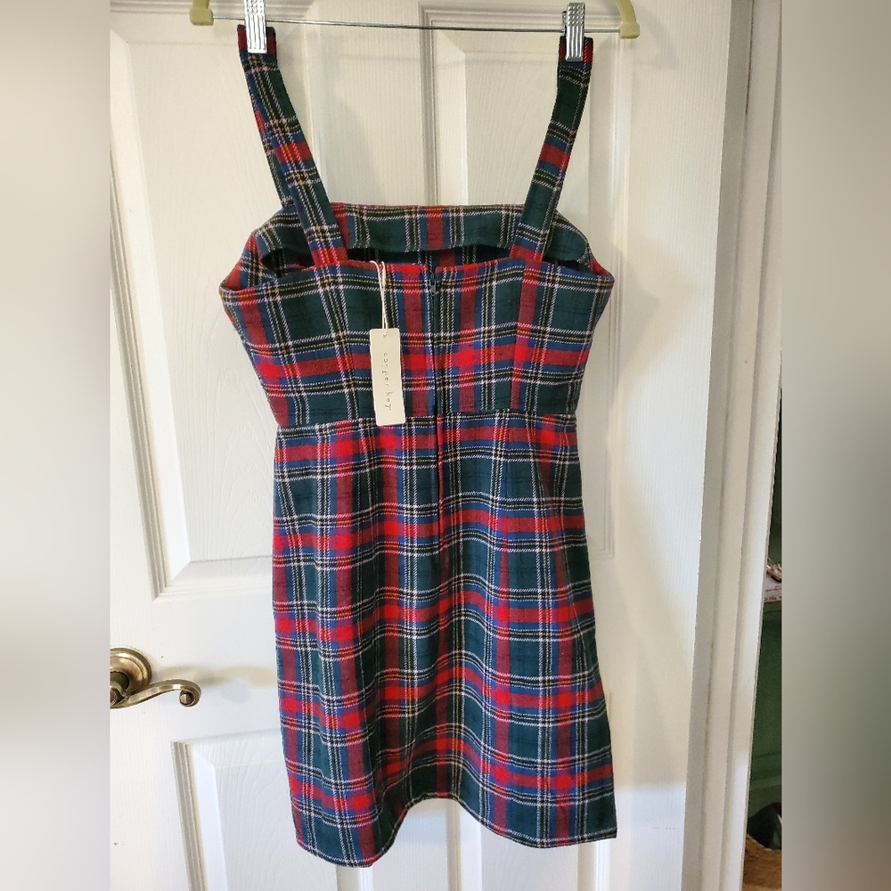 Copper Key Plaid Dress